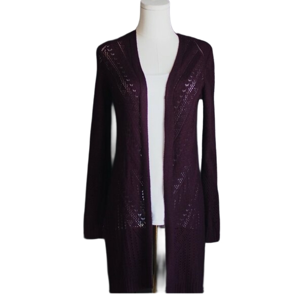 Love Ellie | Crochet Style Open Front Cardigan